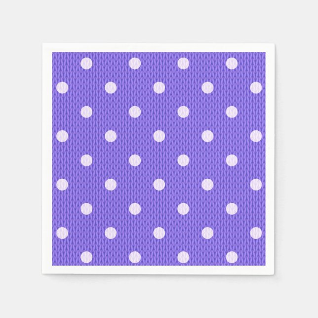 Dotty Delight Purple Paper Napkin (Front)