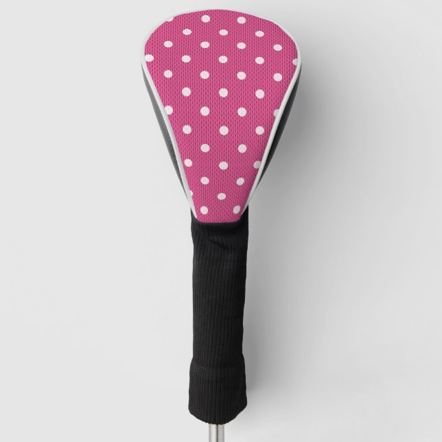 Dotty Delight Red Golf Head Cover (Front)