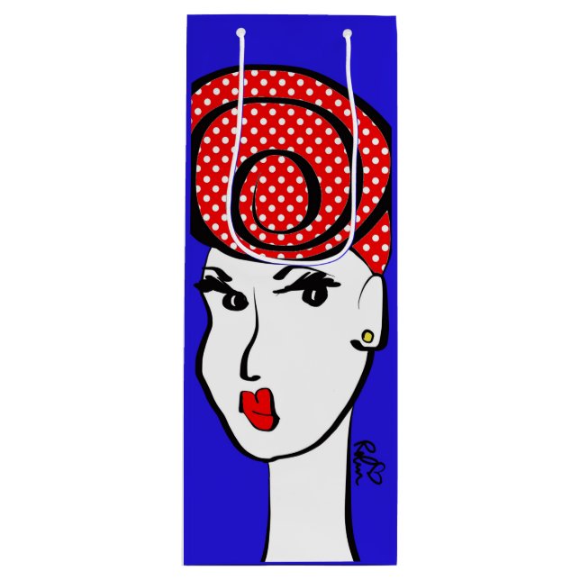 Dotty Divine Wine Gift Bag (Front)