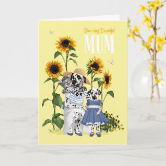 Dotty Dog Blooming Beautiful Mum Sunflower Card