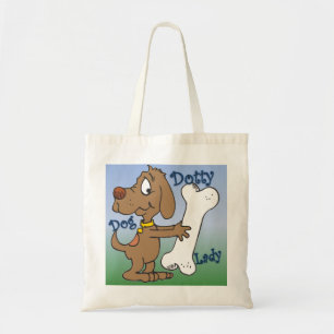 Dotty Dog Lady Tote Bag