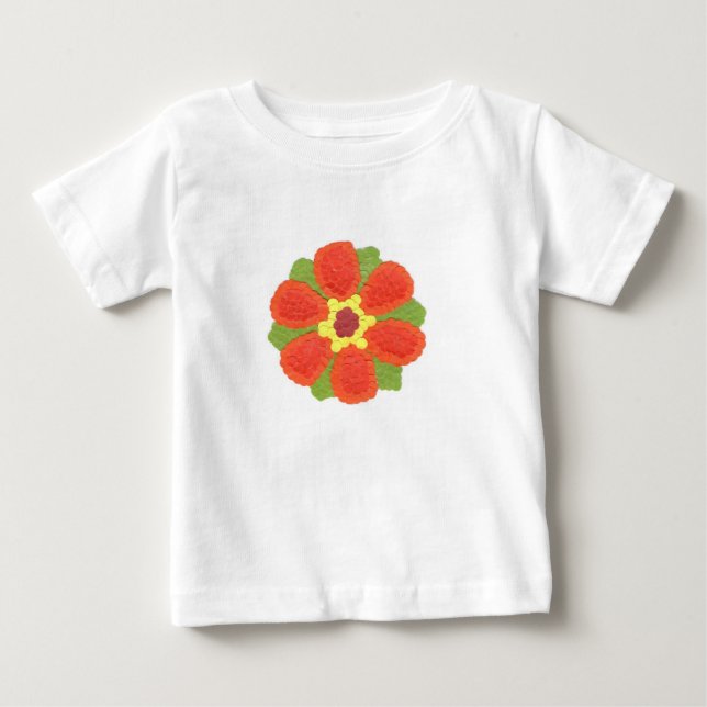 Dotty Flower Baby Romper T-Shirt (Front)