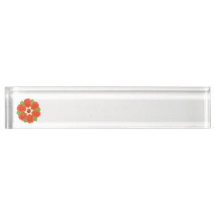 Dotty Flower Desk Nameplate