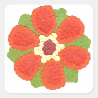Dotty Flower Rectangular Sticker