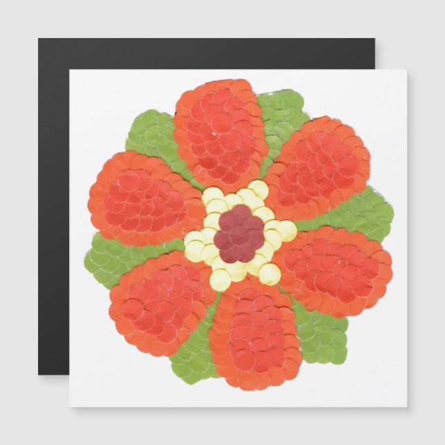 Dotty Flower Thin Magnetic Card (Front/Back)