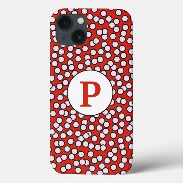 Dotty Monogram Pattern Case-Mate iPhone Case (Back)