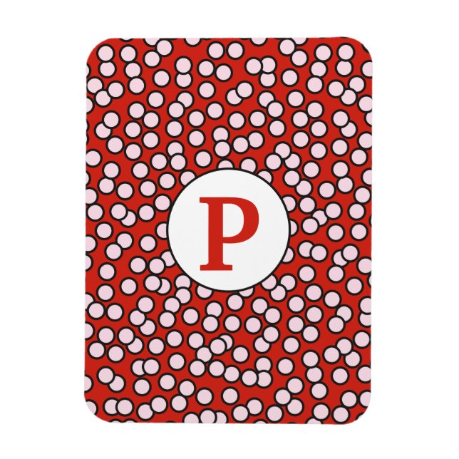 Dotty Monogram Pattern Magnet (Vertical)