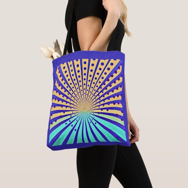 Dotty Radiant Motion Tote Bag (Close Up)