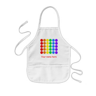 Dotty rainbow kids apron