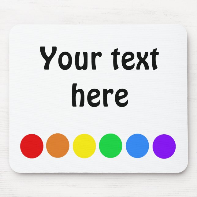 Dotty rainbow mouse mat (Front)