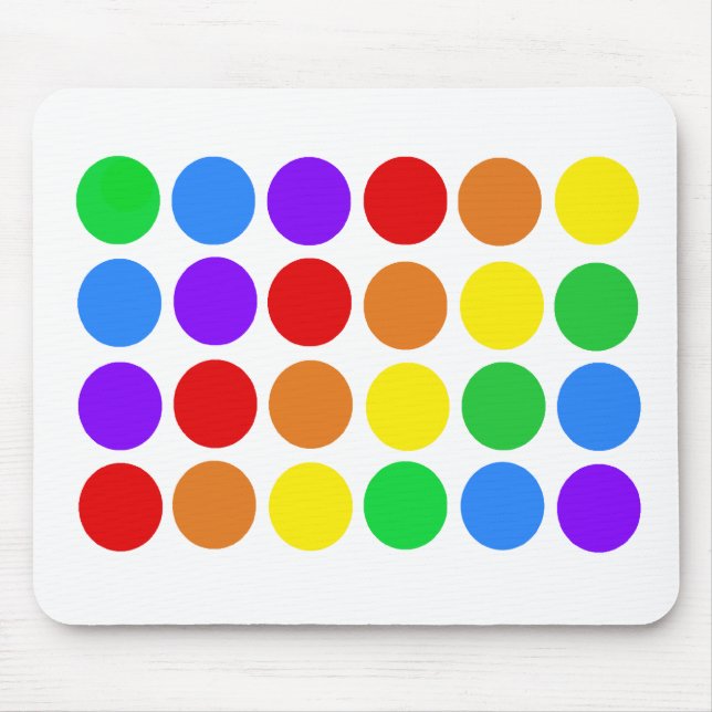 Dotty rainbow mouse mat (Front)