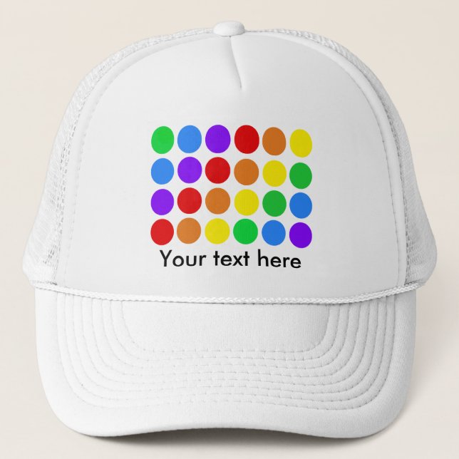 Dotty rainbow trucker hat (Front)