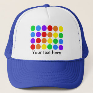 Dotty rainbow trucker hat
