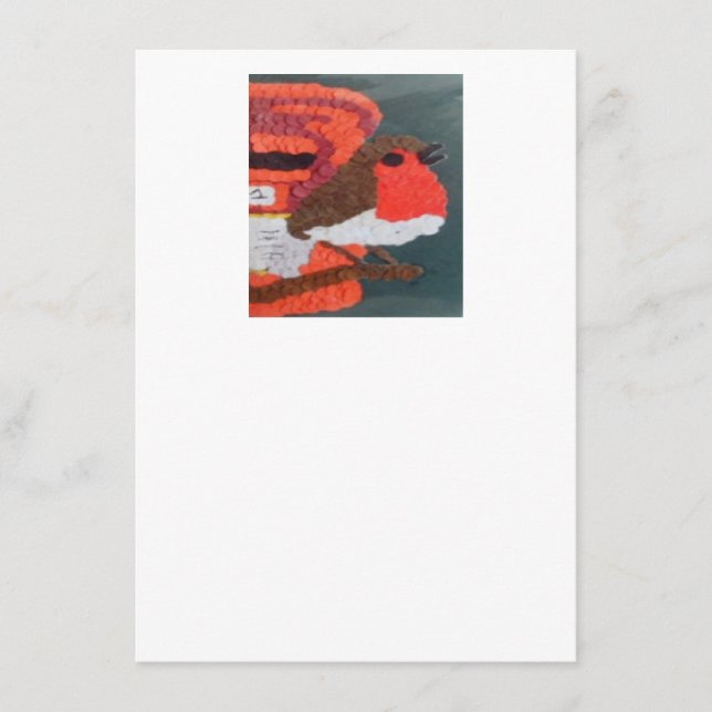 Dotty Robin Flat Menu Card (Front)