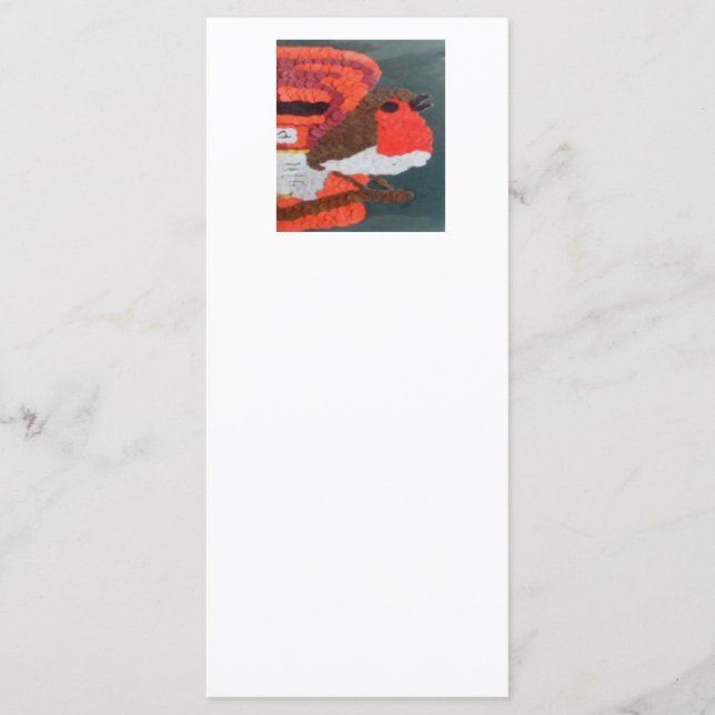 Dotty Robin Flat Menu Card (Front)
