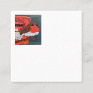 Dotty Robin Square Business Card