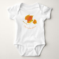 Dotty Spotty Fall on a Baby Bodysuit