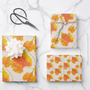 Dotty Spotty Fall on a Wrapping Paper Set 