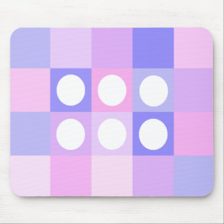 Dotty squares and circles mouse mat