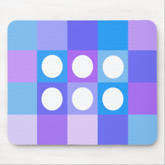 Dotty squares and circles mouse mat