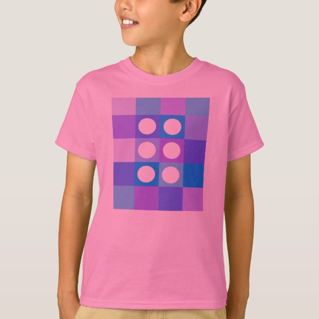 Dotty squares and circles T-Shirt (Front)
