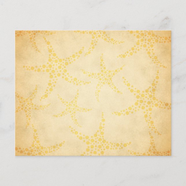 Dotty Starfish on Vintage Style Pattern (Front)