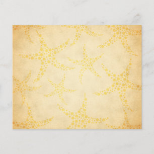 Dotty Starfish on Vintage Style Pattern