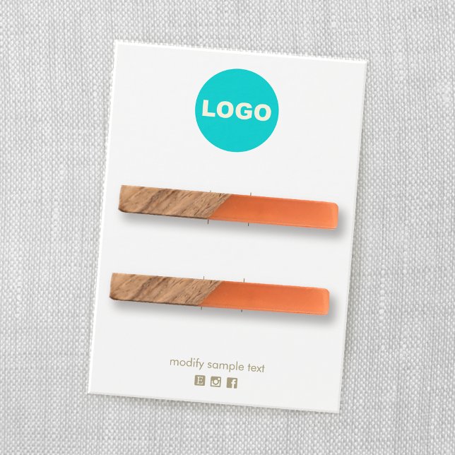 Double Add Logo Hair Clip Barrette Display Card (Creator Uploaded)