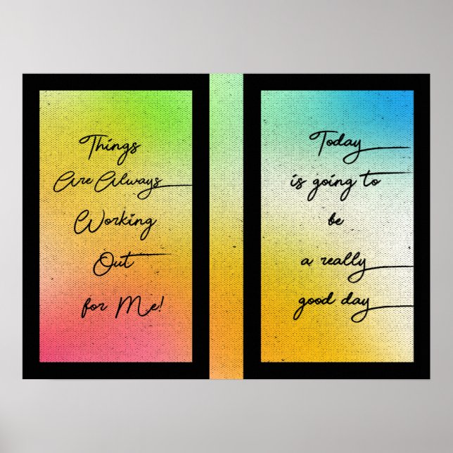 Double Affirmations for Positive Thinking  Poster (Front)