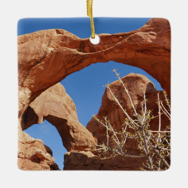 Double Arch at Arches National Park Ceramic Ornament (Front)