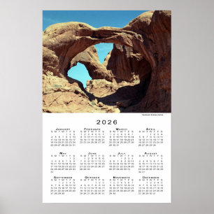Double Arch Desert Landscape 2026 Calendar Poster