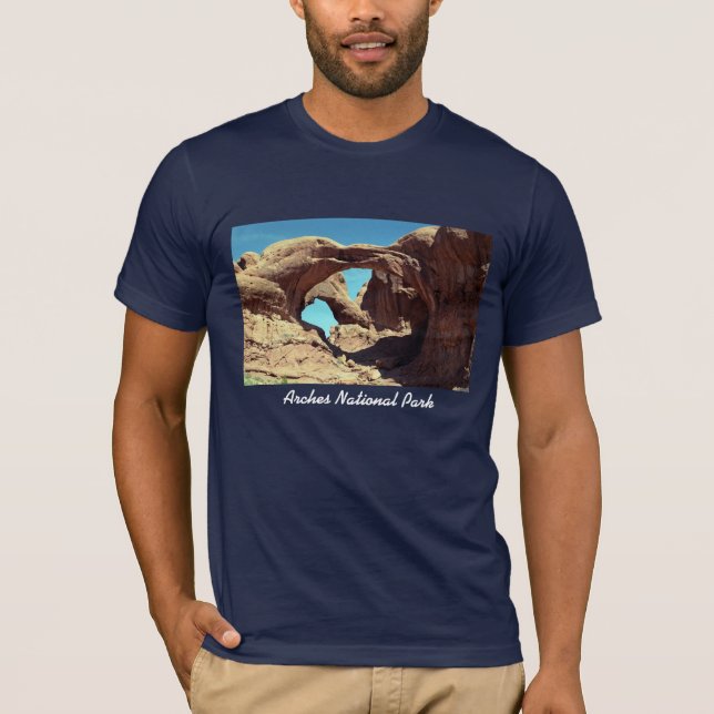 Double Arch Desert Landscape Photo T-Shirt (Front)