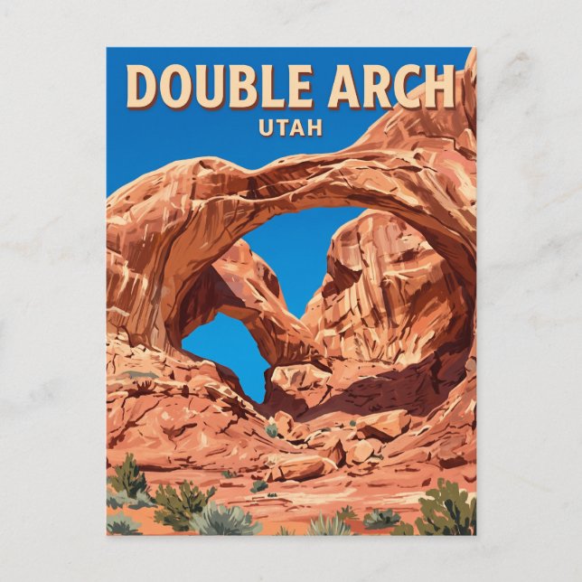 Double Arch Moab Utah Postcard (Front)