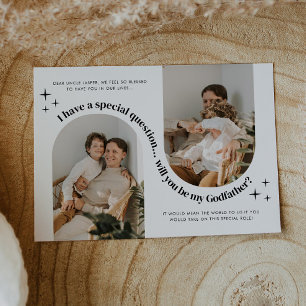 Double Arch Photo Godfather Proposal Invitation