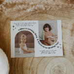 Double Arch Photo Joint Birthday Invitation<br><div class="desc">A modern joint Birthday invitation featuring 2 of your own photos in an arched shape. The title text is curved around the photos along with stars. You can change the colour of all of the text and the stars in this design.</div>