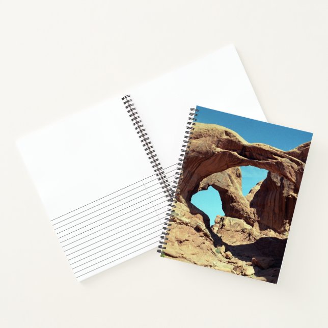 Double Arch Utah Desert Landscape Photo Notebook (Inside)