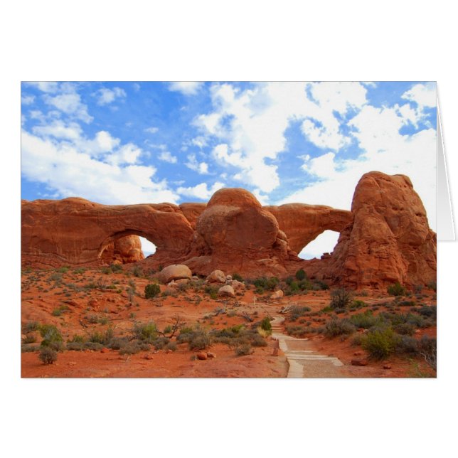 Double Arches, Arches National Park, Utah, Card (Front Horizontal)