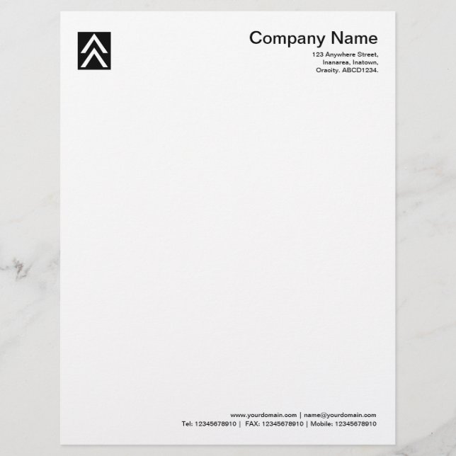 Double Arrow - Black Letterhead (Front)