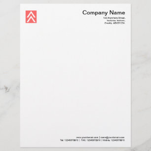Double Arrow - Tropical Pink Customized Letterhead