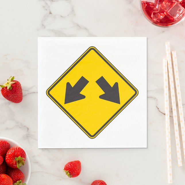 Double Arrows Road Sign Napkin (Creator Uploaded)