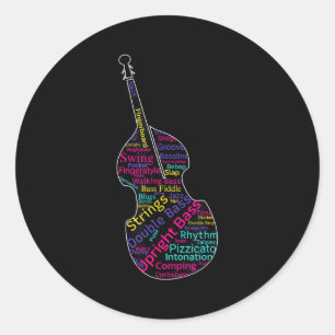 Double B Upright B Jazz Bist Musician Gift Classic Round Sticker