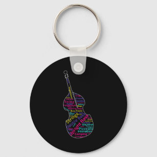 Double B Upright B Jazz Bist Musician Gift Key Ring