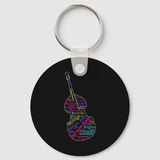 Double B Upright B Jazz Bist Musician Gift  Key Ring (Front)