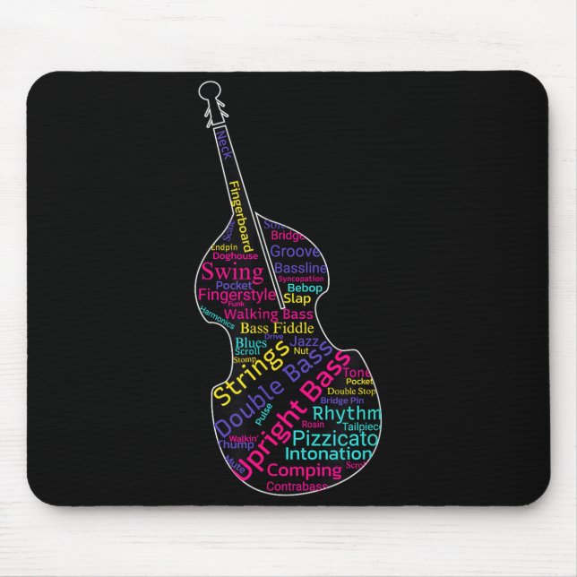 Double B Upright B Jazz Bist Musician Gift  Mouse Mat (Front)
