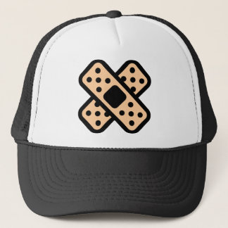 double band-aid trucker hat