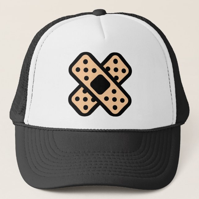 double band-aid trucker hat (Front)