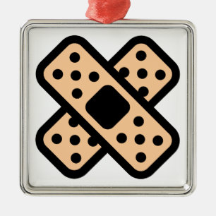 Double Band Aids Metal Tree Decoration