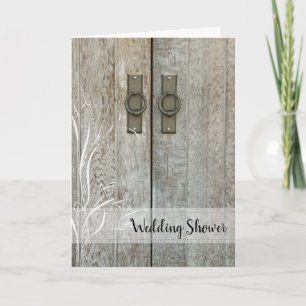 Double Barn Door Country Wedding Shower Invitation