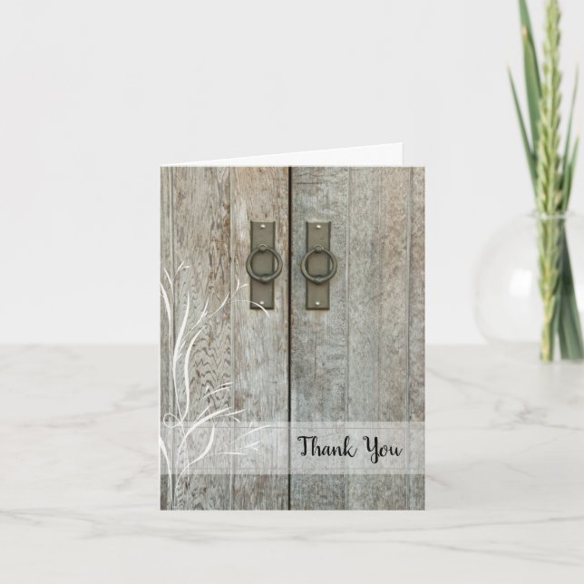 Double Barn Doors Country Bridesmaid Thank You (Front)