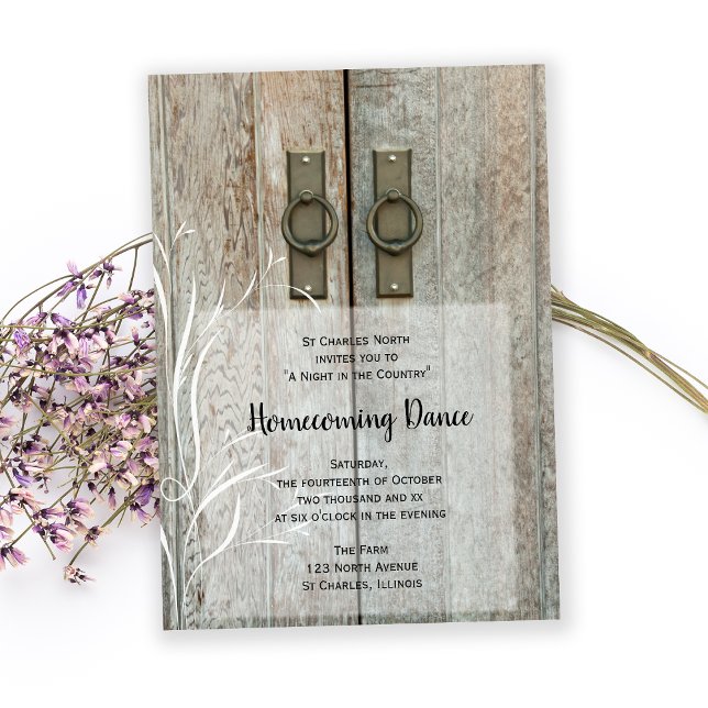 Double Barn Doors Country Homecoming Dance Invitation (Creator Uploaded)